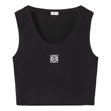 LOEWE Tank top with embroidery - Black