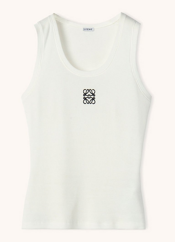 LOEWE Tank top with embroidery - White