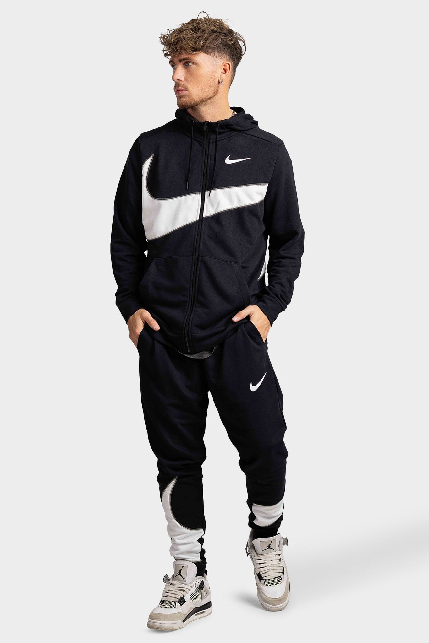 Nike Dri-Fit Fleece Tracksuit Men Black