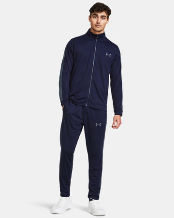 Men's tracksuit UA Knit  -Midnight Navy / Downpour Gray