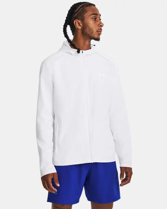 Men's jacket UA Storm Run Hooded - White/Steel