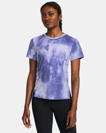 Women's UA Launch Elite Printed shirt with short sleeves - Starlight / Reflective