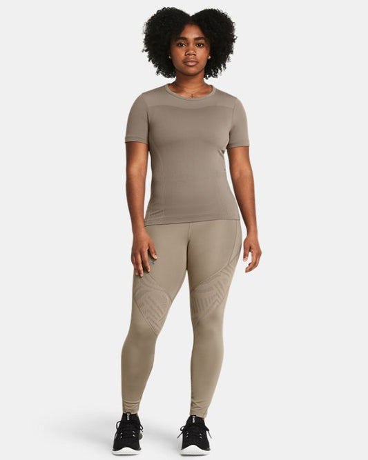 Women's top UA Vanish Elite Seamless with short sleeves - Taupe Dusk / Iridescent