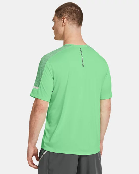 Men's UA Tech™ shirt with short sleeves  -Matrix Green / Castlerock